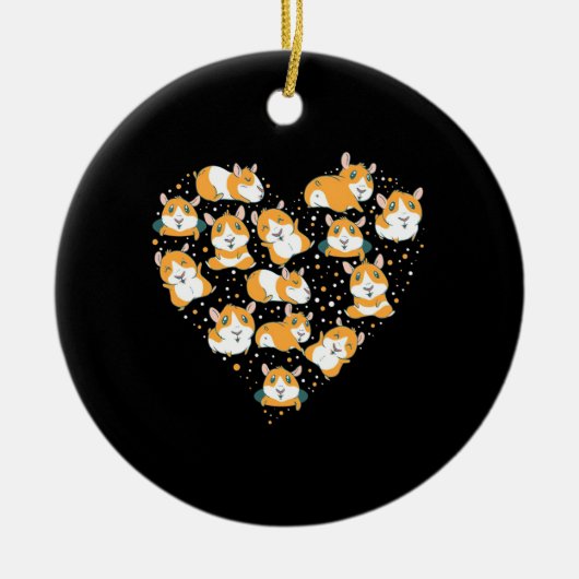 Guinea Pig Liebe Keramik Ornament (Vorne)