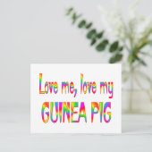 Guinea Pig Liebe Postkarte (Stehend Vorderseite)