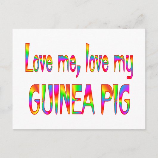 Guinea Pig Liebe Postkarte (Vorderseite)