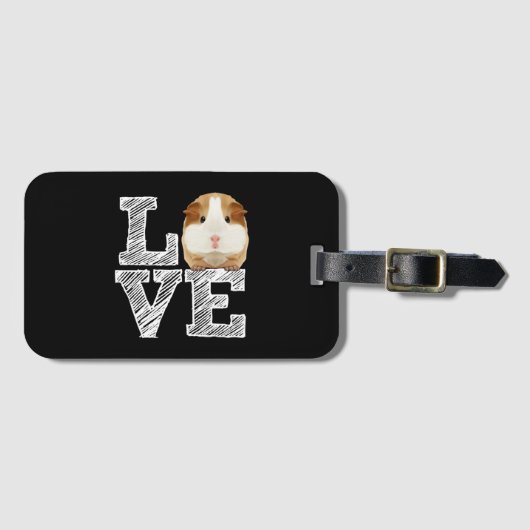 Guinea Pig Liebe Rodent Wheel Gepäckanhänger (Vorderseite (Horizontal))