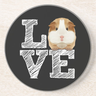 Guinea Pig Liebe Rodent Wheel Getränkeuntersetzer
