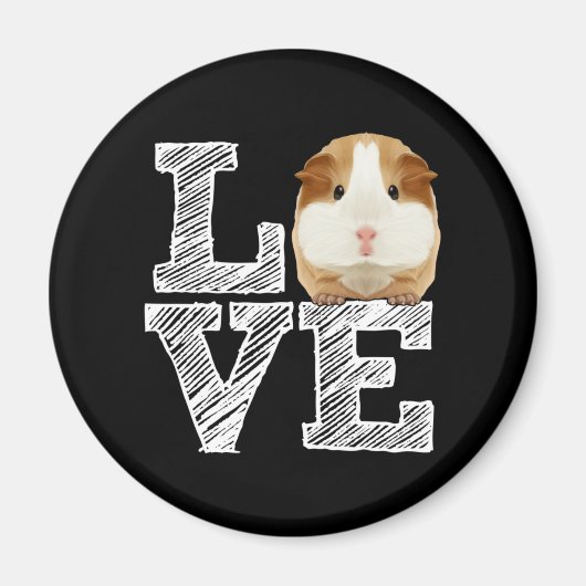 Guinea Pig Liebe Rodent Wheel Magnet (Vorne)