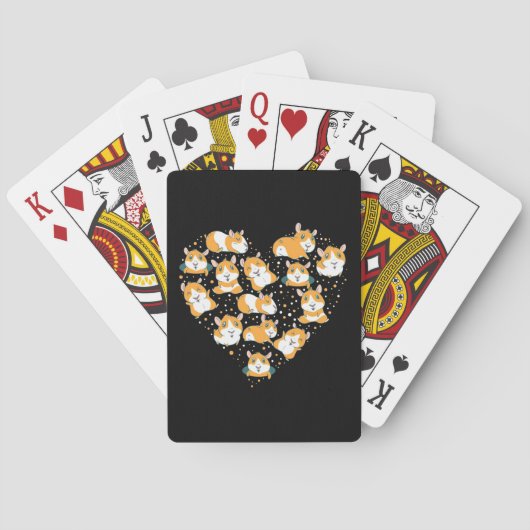 Guinea Pig Liebe Spielkarten (Rückseite)