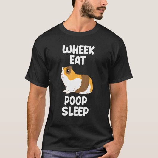 Guinea Pig Life Wheat essen Kack Schlaf Furry Pet T-Shirt (Vorderseite)