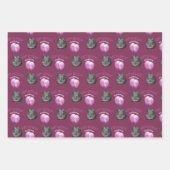 Guinea Pig Lila Balloons Individuelle Name Geburts Geschenkpapier Set (Vorderseite 2)