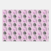 Guinea Pig Lila Balloons Individuelle Name Geburts Geschenkpapier Set (Vorderseite)