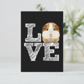 Guinea Pig Love Rodent Wheek Dankeskarte (Stehend Vorderseite)