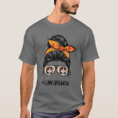 Guinea Pig Mama Messy Bun Haare Brille, Guinea Sch T-Shirt (Vorderseite)