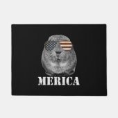 Guinea Pig Merica Patriotic USA Flaggenbrille Fußmatte (Vorderseite)
