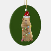 Guinea Pig mit Hat Lights Weihnachten Keramik Ornament (Rechts)