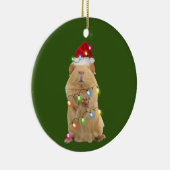Guinea Pig mit Hutschuh Weihnachten Keramik Ornament (Rechts)