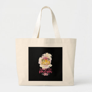 Guinea Pig Mom Floral Mors Day and Christmas Gift Jumbo Stoffbeutel