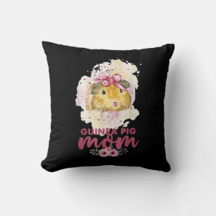 Guinea Pig Mom Floral Mors Day and Christmas Gift Kissen