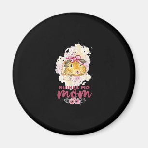 Guinea Pig Mom Floral Mors Day and Christmas Gift Magnet