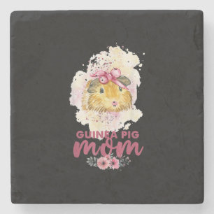 Guinea Pig Mom Floral Mors Day and Christmas Gift Steinuntersetzer
