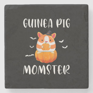 Guinea Pig Momster Pumpkin Monster Funny Halloween Steinuntersetzer