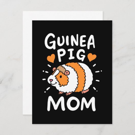 Guinea Pig Mutter Dankeskarte (Vorne/Hinten)