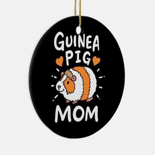 Guinea Pig Mutter Keramik Ornament (Rechts)