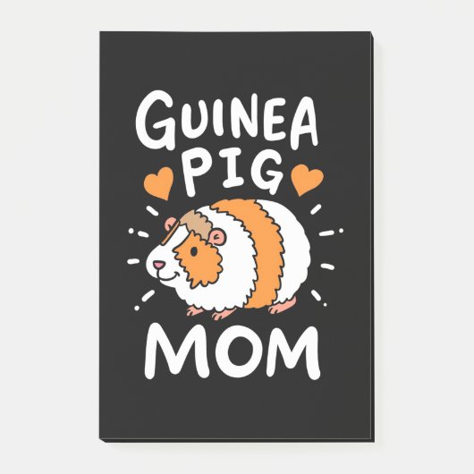 Guinea Pig Mutter Post-it Klebezettel (Vorderseite)