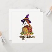 Guinea Pig 'n Pumpkin Halloween Karte (Vorderseite/Rückseite Beispiel)