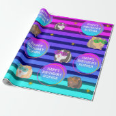 Guinea Pig, Neon 80er Geschenkpapier (Ungerollt)