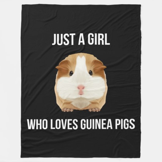 Guinea Pig nur ein Mädchen Liebe Wheel Fleecedecke (Vorderseite)