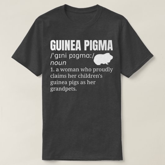 Guinea Pig Oma Großmutter Haustier T-Shirt (Design vorne)