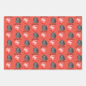 Guinea Pig Orange Balloons Individuelle Name Gebur Geschenkpapier Set (Vorderseite 2)