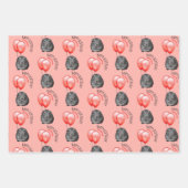 Guinea Pig Orange Balloons Individuelle Name Gebur Geschenkpapier Set (Vorderseite)