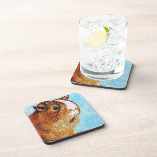 Guinea Pig Painting Untersetzer (Rechte Seite)