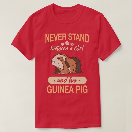 Guinea Pig Pet Peruvian Sheba  T-Shirt (Design vorne)
