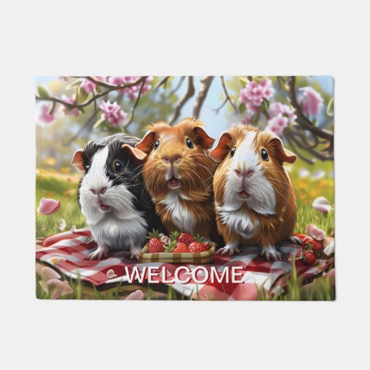 Guinea Pig Picnic Fußmatte (Vorderseite)