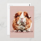 Guinea Pig Portrait Postkarte (Vorne/Hinten)