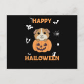 Guinea Pig Pumpkin Sweet Animals Happy Halloween Postkarte (Vorderseite)