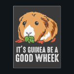 "Guinea Pig Pun Funny Pet Rodent Cavy" Postkarte<br><div class="desc">Es ist Guinea ein gutes Rad. Funny Puff für Cavy Lover</div>