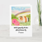 Guinea Pig Rainbow Sympathy with Carnations Name Karte (Vorderseite)