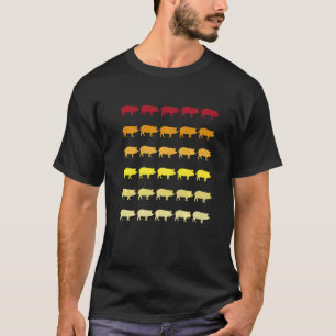 Guinea Pig Retro Tiermuster T-Shirt