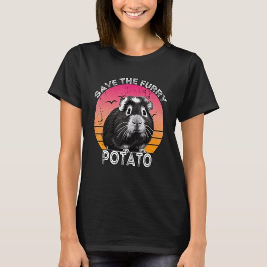 Guinea Pig Rettete die Furry Potato T-Shirt (Vorderseite)
