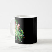 Guinea Pig Riding Christmas Light T Rex Dinosaur Kaffeetasse (Vorderseite Links)