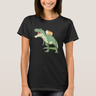 Guinea Pig Riding T Rex Dinosaurier T-Shirt