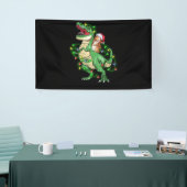 Guinea Pig Riding Weihnachtslicht T Rex Dinosaur Banner (Messeveranstaltung)
