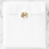 Guinea Pig. Runder Aufkleber (Tasche)