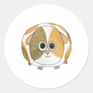 Guinea Pig. Runder Aufkleber