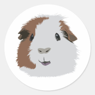 Guinea Pig Runder Aufkleber