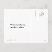 Guinea Pig Santa Claus Weihnachtsfeiertag Feiertagspostkarte (Rückseite)