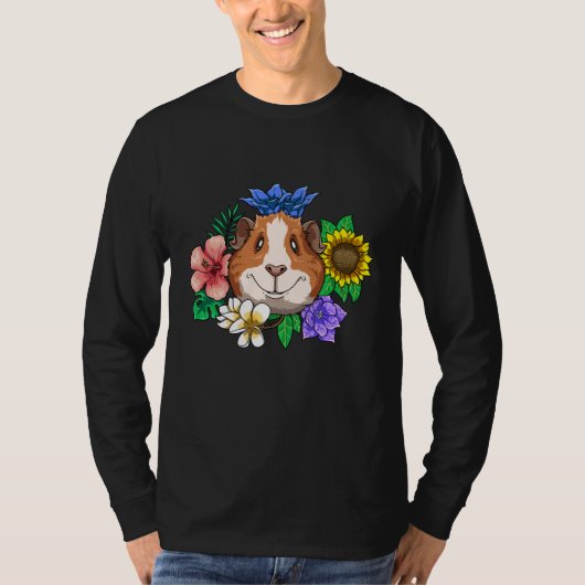Guinea Pig Smile Flowers Laughter for a Guinea pig T-Shirt (Vorderseite)