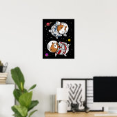 Guinea Pig Space Astronauten Poster (Heimbüro)