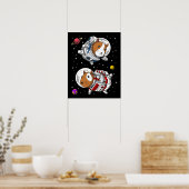 Guinea Pig Space Astronauten Poster (Küche)