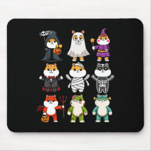 Guinea Pig Spooky Ghost Horror Pumpkin Guinea Schw Mousepad