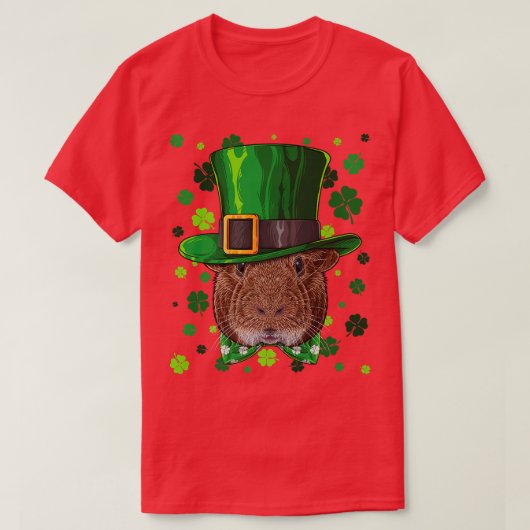 Guinea Pig St Patricks Day Animal Leprechaun Hat S T-Shirt (Design vorne)
